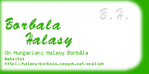 borbala halasy business card