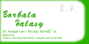 borbala halasy business card